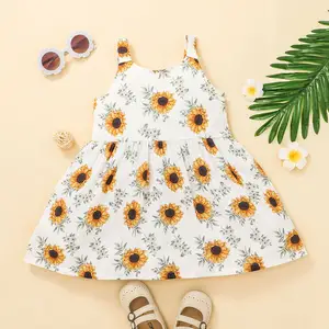 Baby Apparel Flower Dress Girl Kids Clothing Cotton Baby Sleeveless Cute Clothes Summer Hot Sale