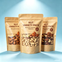 Sachet Doypack Personnalisé Premium de Qualité Alimentaire Recyclable avec Fermeture Zip Refermable, Emballage Plastique à Fenêtre Transparente pour Noix et Snacks