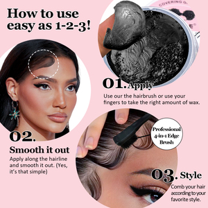 Gel Modellante all'Ingrosso a Basso Prezzo Anti-Crespo per Creare Bordi Lisci Sicuro per <span class=keywords><strong>Capelli</strong></span> Gel Nero per il Controllo dei Bordi per Coprire i <span class=keywords><strong>Capelli</strong></span> Grigi - Product Image 5