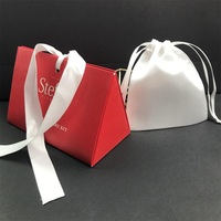 Boîte Triangle personnalisée en papier Kraft, coffret d'emballage de produits cosmétiques, carte blanche, coffret en forme de Triangle pour cadeau, 5 pièces