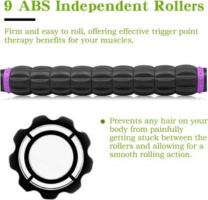 Rodillo de Masaje Muscular MZDXJ - Masajeador de Tejido Profundo para Alivio del Dolor Miofascial, Drenaje Linfático y Escultura Corporal Portátil - Product Image 2