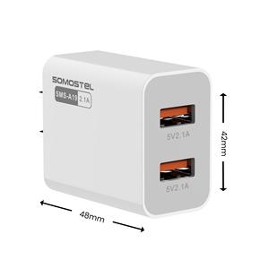 Somostel <span class=keywords><strong>A19</strong></span> double chargeur USB 2.1A chargeur rapide sans fil chargeur USB de téléphone portable pour <span class=keywords><strong>Samsung</strong></span> Iphone cargadores para celulares - Product Image 5