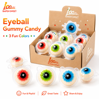 100SWEET FOOD Bonbons en forme d'œil pour Halloween - Gommes en forme d'œil - Friandises effrayantes fourrées à la confiture de fraises