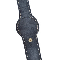 Collier pour chien en cuir véritable avec AirTag et localisateur Apple, en cuir de vachette pleine fleur, détachable, toutes saisons, autres festivals