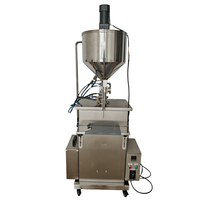 Machine de remplissage pneumatique verticale semi-automatique à haute viscosité, manuelle, à une buse, pour yaourt, bière, confiture, eau, huile, sachets de thé