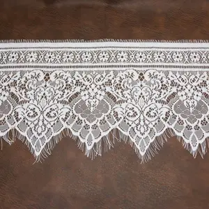 (3meters) 25cm White Fashion High Quality Handmade DIY Eyelash Lace Trimming fabric