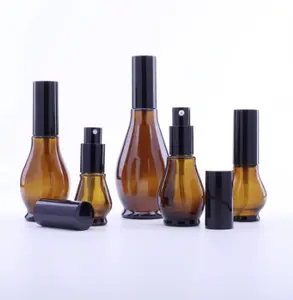 10ml/ 20ml/30ml/50ml/100ml Refillable Press Pump Glass Spray Bottle Oils Liquid Container Perfume Atomizer Travel