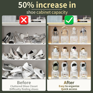 Rak Sepatu Ganda Grosir Penghemat Ruang Penyimpanan Organizer untuk Ruang Tamu Dapat Disesuaikan Kreatif Sederhana Plastik Rumah Dalam Ruangan - Product Image 3