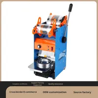 Machine manuelle de scellage de boissons personnalisée en usine électrique presse à main scellant de tasses pour tasses à thé au lait lait lait de soja personnalisable pour
