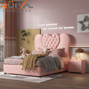 Nuovissimo <span class=keywords><strong>Letto</strong></span> per Bambini in Pelle, Arredamento Camera da <span class=keywords><strong>Letto</strong></span>, Struttura <span class=keywords><strong>Letto</strong></span> <span class=keywords><strong>a</strong></span> Forma di <span class=keywords><strong>Cuore</strong></span> per Bambine, Economico - Product Image 3