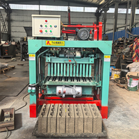 Machine à fabriquer des briques QT4-35B, machine à blocs de béton de 6 pouces, machine à fabriquer des blocs par vibration électrique, entièrement automatique, pour les entreprises