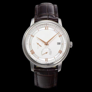 Montre-bracelet ronde pour homme, luxueuse, élégante et raffinée, avec une qualité exceptionnelle, affichage de la réserve de marche, bracelet de 20 mm - Product Image 1