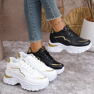 Chaussures décontractées tendance rétro pour femmes, grande taille, de haute qualité, à lacets, à talon compensé, pour l'hiver – Vente en gros - Product Image 2
