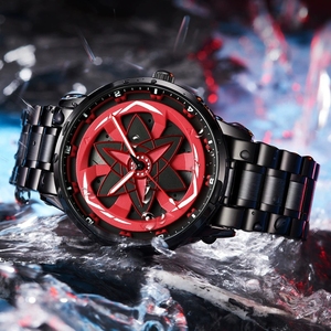 Reloj de Pulsera 2026, Nueva Serie de Relojes con Diseño de Auto, Movimiento de Cuarzo Creativo y Giratorio, Estilo Deportivo, Acero Inoxidable Negro, Regalo para Hombres y Parejas - Product Image 5