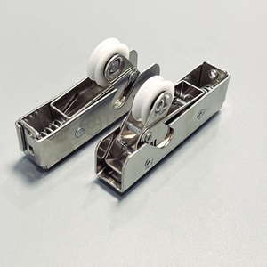 Poleas de tierra de dos ruedas de acero inoxidable de alta resistencia Ruedas largas Accesorios de hardware para puertas y ventanas Rodillos nuevos y mejorados - Product Image 3