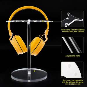 Soporte para auriculares de acrílico transparente moderno soporte Universal para AirPods Max auriculares para juegos para Sony <span class=keywords><strong>Bose</strong></span> Beats estante de exhibición inalámbrico - Product Image 3