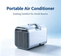 Mini climatiseur électrique portable pour la maison, accessoires de tuyau d'évacuation complets, télécommande, économie d'énergie