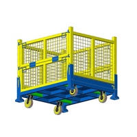 Équipement logistique, cage de stockage en métal de 1 tonne, panier, boîte, conteneur, cage en acier à mailles métalliques, caisse pour pièces automobiles