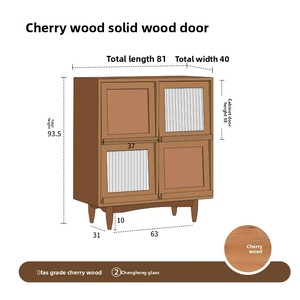Libreria in Legno Massello e Bambù Stile Giapponese, Mobile Contenitore per Soggiorno, Mobile Laterale per Riviste, Design Moderno e Semplice - Product Image 6