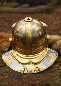 Casco Decorativo de Metal Plateado/Dorado Inspirado en un Centurión Romano para Teatro, Festivales Históricos y Coleccionismo - Product Image 3