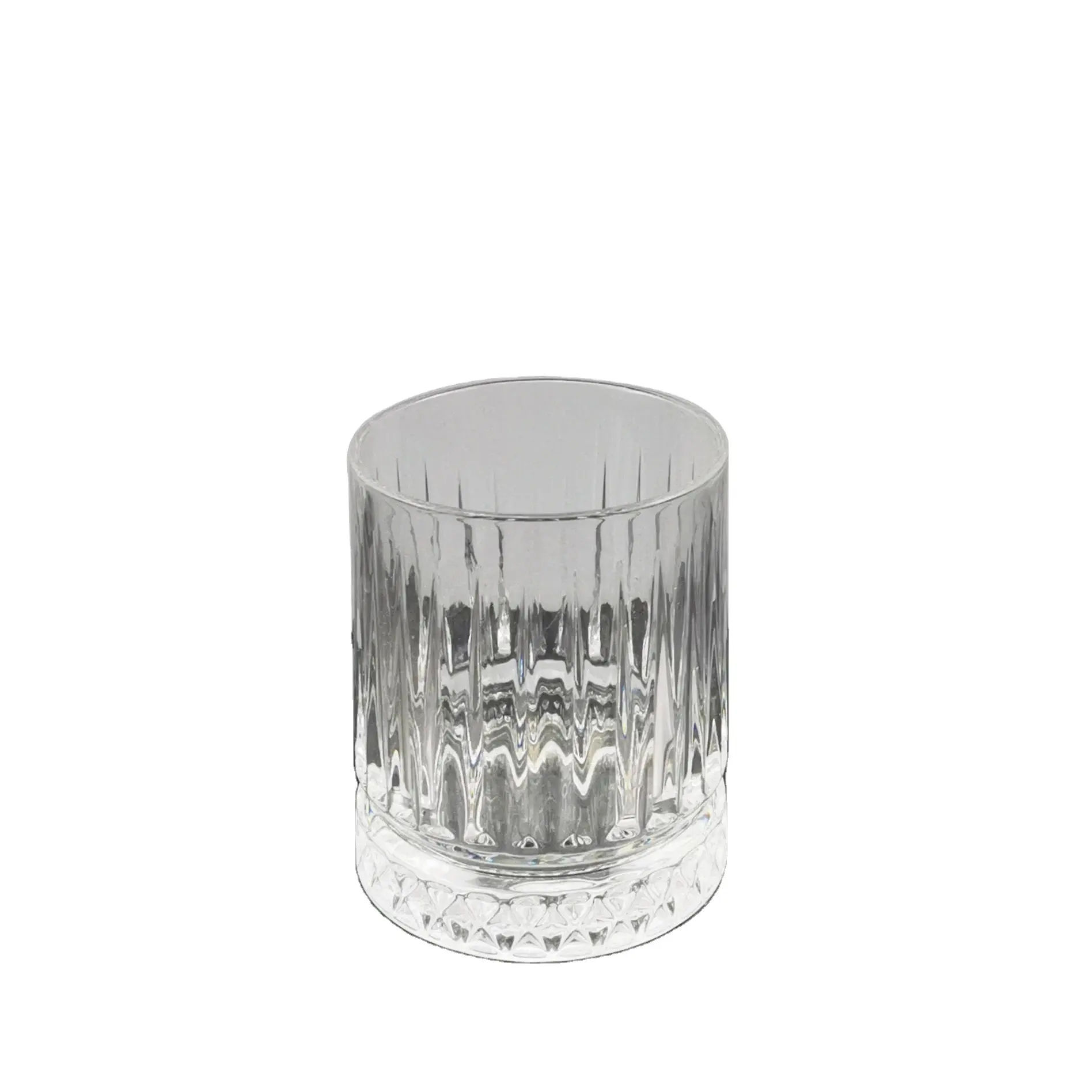 Luxe Heldere Verpakking 220Ml Kristallen Glazen Beker Voor Water Romantisch Ontwerp Glazen Fles Beker Verschillende Kleur Voss Fles Glas