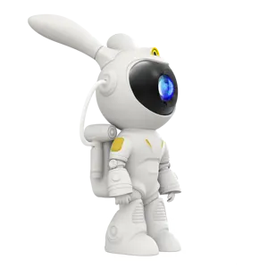 Bluetooth mode Standing astronaut space rabbit projector 8 nebular Green laser star projection effects