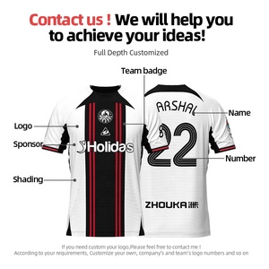 Maglie da <span class=keywords><strong>Calcio</strong></span> Personalizzate in Tessuto Jacquard Versione Giocatore OEM Alta Qualità Sublimazione Completa Traspirante - Product Image 5