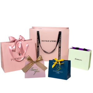 Sacs de luxe personnalisés avec logo OEM, poignée en ruban, pour vêtements, shopping, mariage, emballage, sacs roses avec Victorias Secret - Product Image 4
