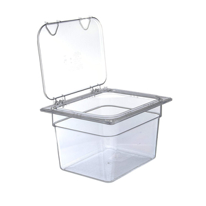 CHL Home kitchen equipment hotel buffet display plastic polycarbonate Full Size 2/1 1/3 gastronorm food carrier GN pan with lid - Product Image 2