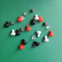 Pieds de meubles antidérapants en caoutchouc noir à visser pour verre, embouts filetés 5mm*12mm*10mm pour table, chaise, armoire