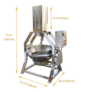 Đầy Đủ Tự Động Công Nghiệp Nồi Cho Đường Thực Phẩm & Kẹo Chế Biến Core Thành Phần Mang Với Mứt Nấu Ăn Máy Kẹo Mixer - Product Image 3