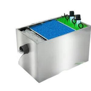 Halaman koi kolam ikan kotak filter baja tahan karat kolam ikan filter sistem sirkulasi air tanaman pemurni air luar ruangan
