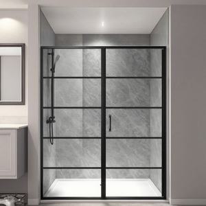 บานหมุนของหน้าต่างโรงแรมดูทันสมัยเกินกว่าประตูห้องอาบน้ำพร้อมกรอบกระจกเทมเปอร์แบบแกว่ง - Product Image 4