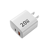 Adaptador de Pared USB C de 20W con Certificación ETL de EE. UU. al por Mayor, Cargador Tipo C para iPhone, Samsung y Android