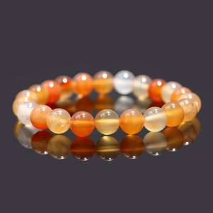 Pulsera de cuentas de cornalina con aleación de metal precioso, estilo vintage, diseño de bolas, para yoga/meditación, regalo de boda/aniversario - Product Image 4