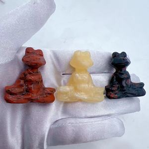 1.5inch Natural Healing Stones Carving Crafts Gemstones Gifts <b>Crystal</b> <b>Animals</b> Carvings <b>Crystal</b> Yoga Frogs - Product Image 6
