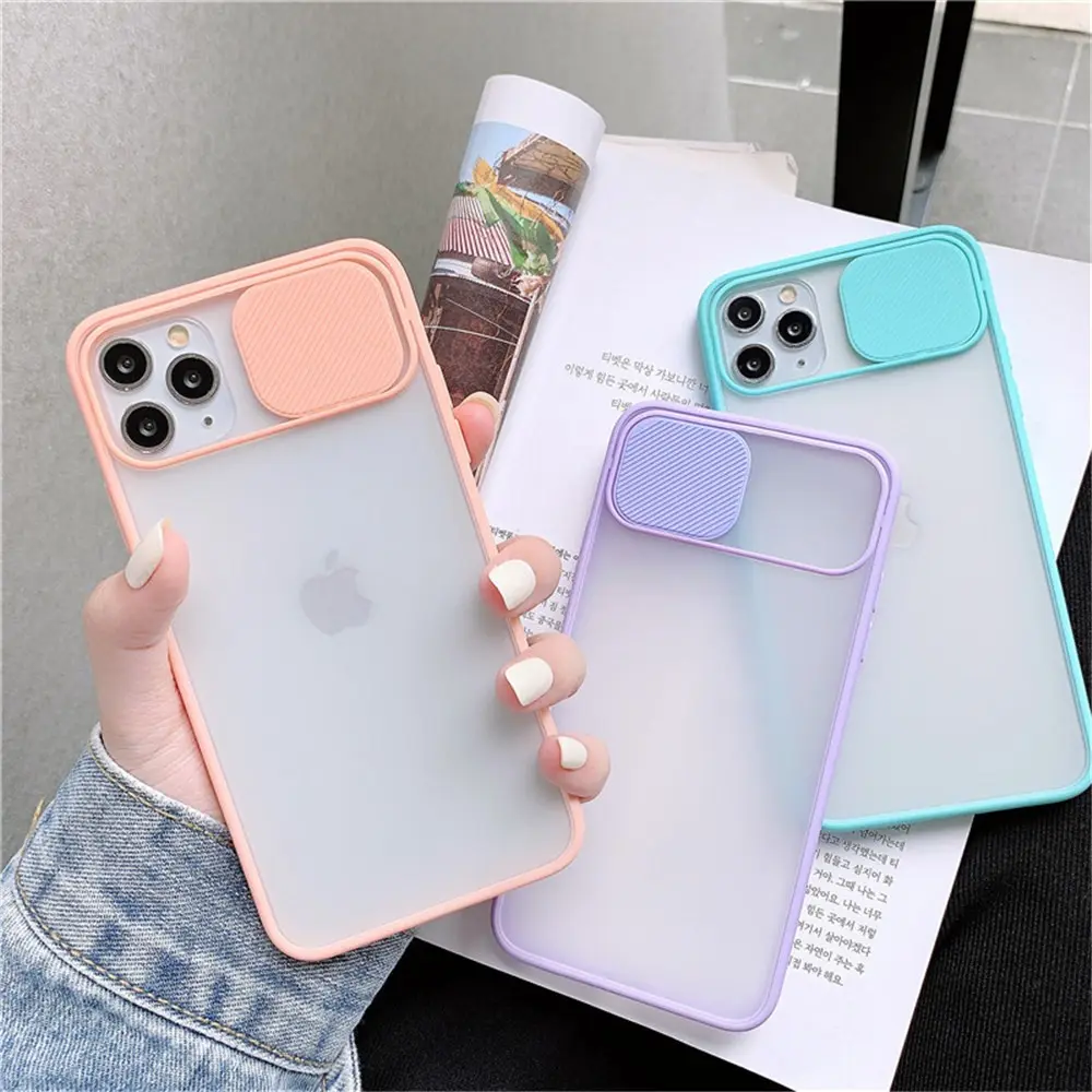Frosted design simple for iphone14 13 12phone case Skin sensing frosted soft cover set push window material for Apple phone case
