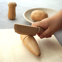Mini couteau de cuisine en bois, bois de hêtre, couteau en bois pour enfants, artisanat