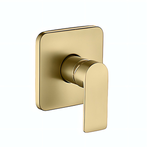 Metalique F340001-BG <strong>Shower</strong> Valve Handle Bathroom <strong>Shower</strong> Mixer Valve Kit <strong>Shower</strong> <strong>Control</strong> Square Single Function Brushed Gold - Product Image 1