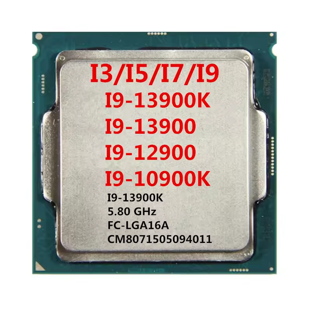 Original Core CPU Processor I3/i5/i7/i9 for Desktop 11500 12400F 10700K 10900X 11900F 12600KF 13600KF 14600KF