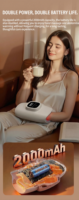 Masseur de mains à double chaleur et luminothérapie RGB, 5 airbags pour les doigts (21), massage étendu du poignet, grand écran tactile, 3 modes, 3 intensités