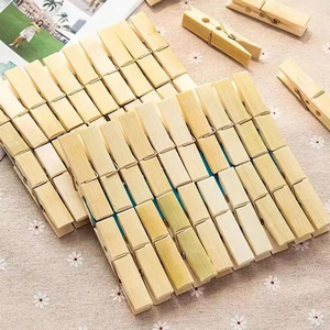 20 pinces à linge en bois naturel par sac, pinces à papier photo, pinces à linge artisanales - Product Image 1