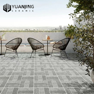 Carreaux de céramique de sol écologiques pour villa cour 600x600 Carreaux de porcelaine d'extérieur antidérapants aspect granit carré parking - Product Image 5