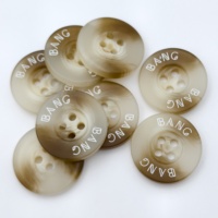 Vente directe fabricants – Boutons de costume en polyester imitation corne de tortue, motif écaille, ronds à dos plat, 20 mm, marron, couleurs mélangées