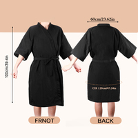 Robe de salon pour client, peignoir de salon de coiffure, cape de coupe de cheveux, smock de coiffeur, smock de styliste avec ceinture à nouer ajustable