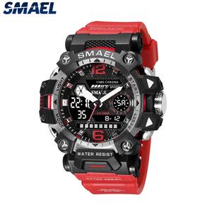นาฬิกาดิจิตอล SMAEL 807 ดีไซน์ใหม่ สำหรับผู้ชายและผู้หญิง นาฬิกาสปอร์ต ตั้งปลุก แสดงเวลาสองระบบ กันน้ำ กันกระแทก - Product Image 1