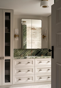 Lavabo irregular <span class=keywords><strong>Splid</strong></span> de color vivo montado en la pared del baño de piedra natural de mármol verde de China para pedidos a granel - Product Image 6