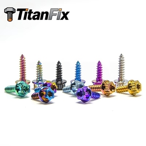 สกรูตกแต่งไทเทเนียมสี หัวหกเหลี่ยม พร้อมแหวนรอง สำหรับอุปกรณ์กล้องติดหมวกจักรยาน - Product Image 3
