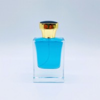 Flacon de parfum carré transparent en verre, 30 ml, 50 ml, à fond épais, avec pulvérisateur, style moyen-oriental