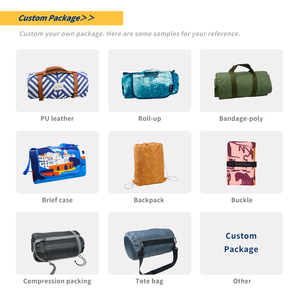 Milieuvriendelijke Bamboe Oogje Gebreide Deken OEKO-TEX 100 Gecertificeerde Oxford Stof Opvouwbare Gewatteerde <span class=keywords><strong>Mat</strong></span> Voor Thuis Baby Picknick Strand - Product Image 4